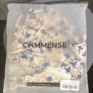 Commense Blue and Cream Floral Dress